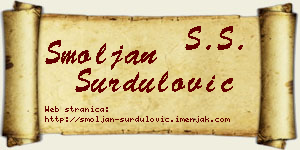 Smoljan Surdulović vizit kartica